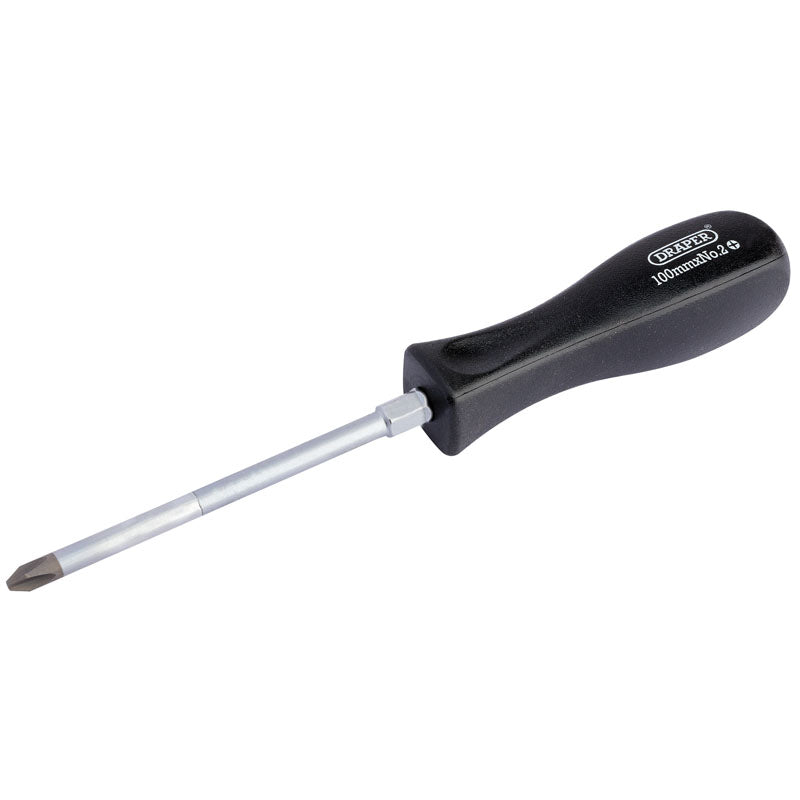 Draper Expert Cross Slot Mechanics Screwdriver, No.2 x 100mm
