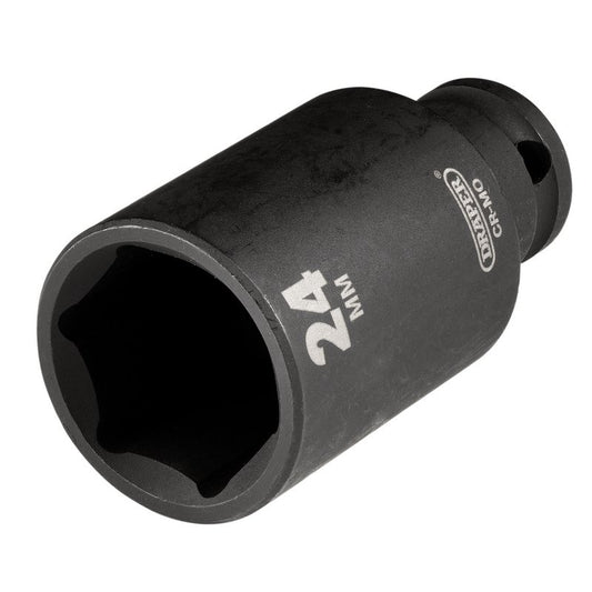 Draper HI-TORQ® Metric Deep Impact Socket, 3/8" Sq. Dr., 24mm