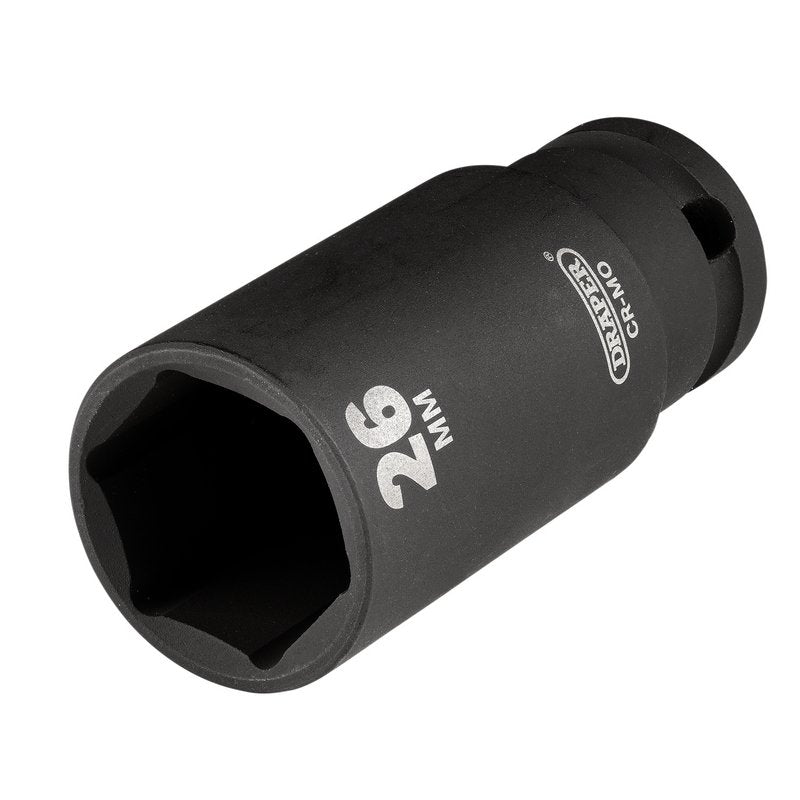 Draper HI-TORQ® Metric Deep Impact Socket, 1/2" Sq. Dr., 26mm