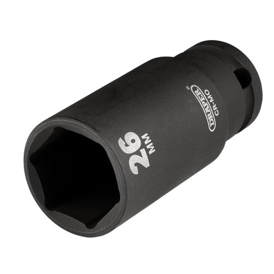 Draper HI-TORQ® Metric Deep Impact Socket, 1/2" Sq. Dr., 26mm