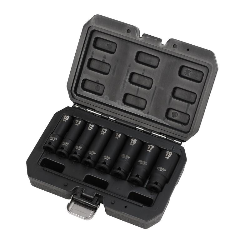 Draper HI-TORQ® Metric Deep Impact Socket Set, 3/8" Sq. Dr. (8 Piece)