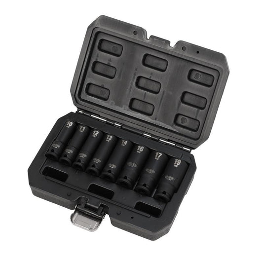 Draper HI-TORQ® Metric Deep Impact Socket Set, 3/8" Sq. Dr. (8 Piece)