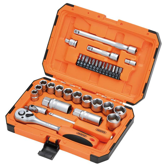 HI-TORQ® 6 Point Socket Set, 1/4" and 3/8" (34 Piece)