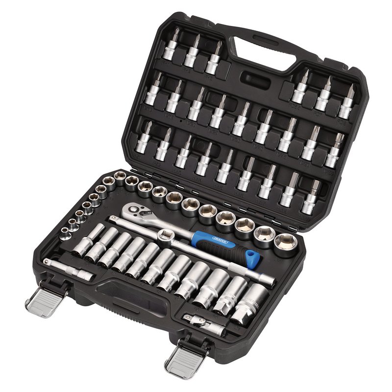Draper HI-TORQ® Metric Socket and Bit Set, 3/8" Sq. Dr. (58 Piece)