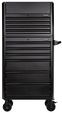 BUNKER® 10 Drawer Combined Roller Cabinet and Tool Chest, 26", Black