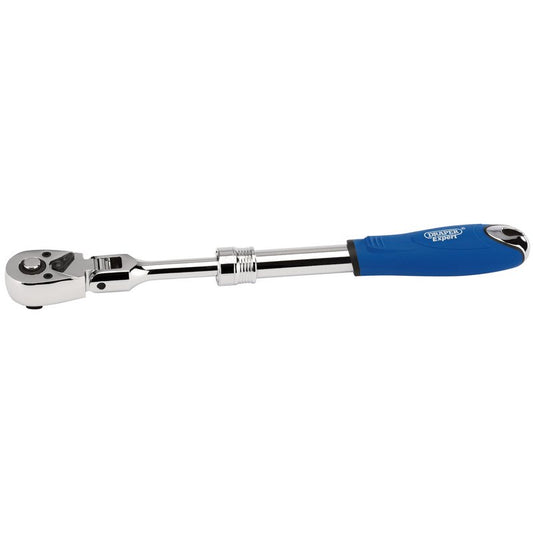 Draper Expert Flexible Head Extending Reversible Ratchet, 3/8" Sq. Dr., 72 Tooth