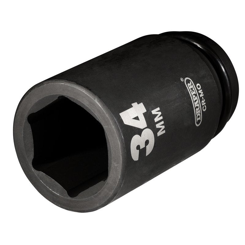 Draper Hi-TORQ® Deep Impact Socket, 3/4" Sq. Dr., 34mm