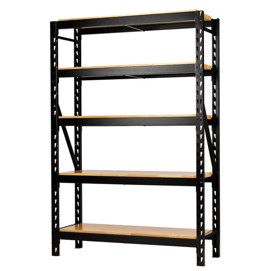 BUNKER® 22 Piece Modular 5 Tier Racking with Hardwood Shelving, 1500mm