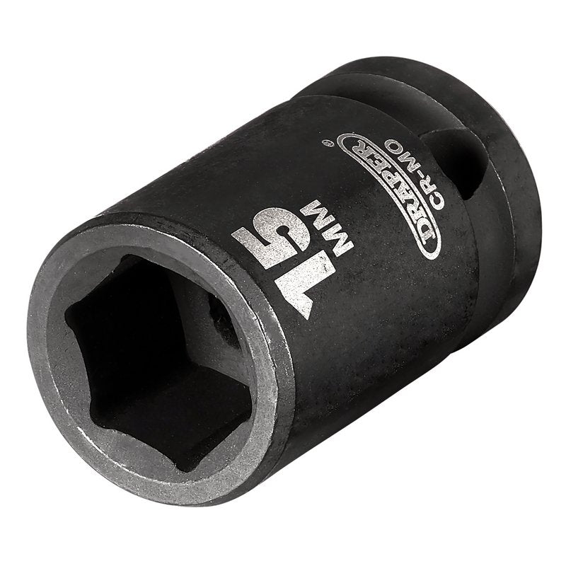 Draper HI-TORQ® Impact Socket, 1/2" Sq. Dr., 15mm