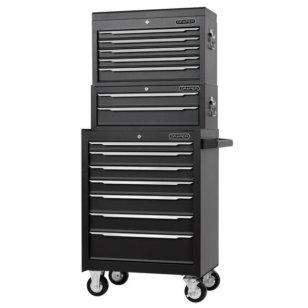 NEW Combined Roller Cabinet, Mid Tool Chest and Tool Chest, 14 Drawers ...