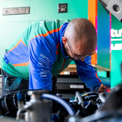 Racing team opens car hood using the Dual Lens Endoscope Inspection Camera