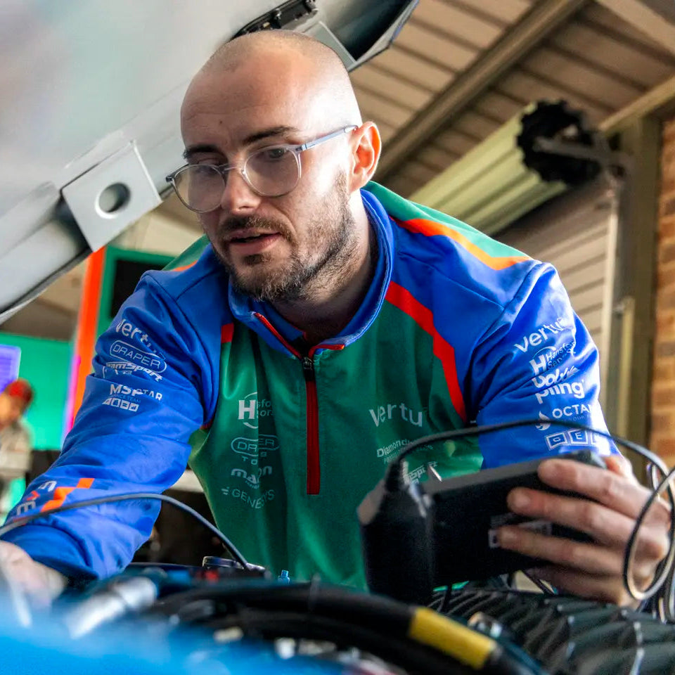 man holding the Dual Lens Endoscope Inspection Camera