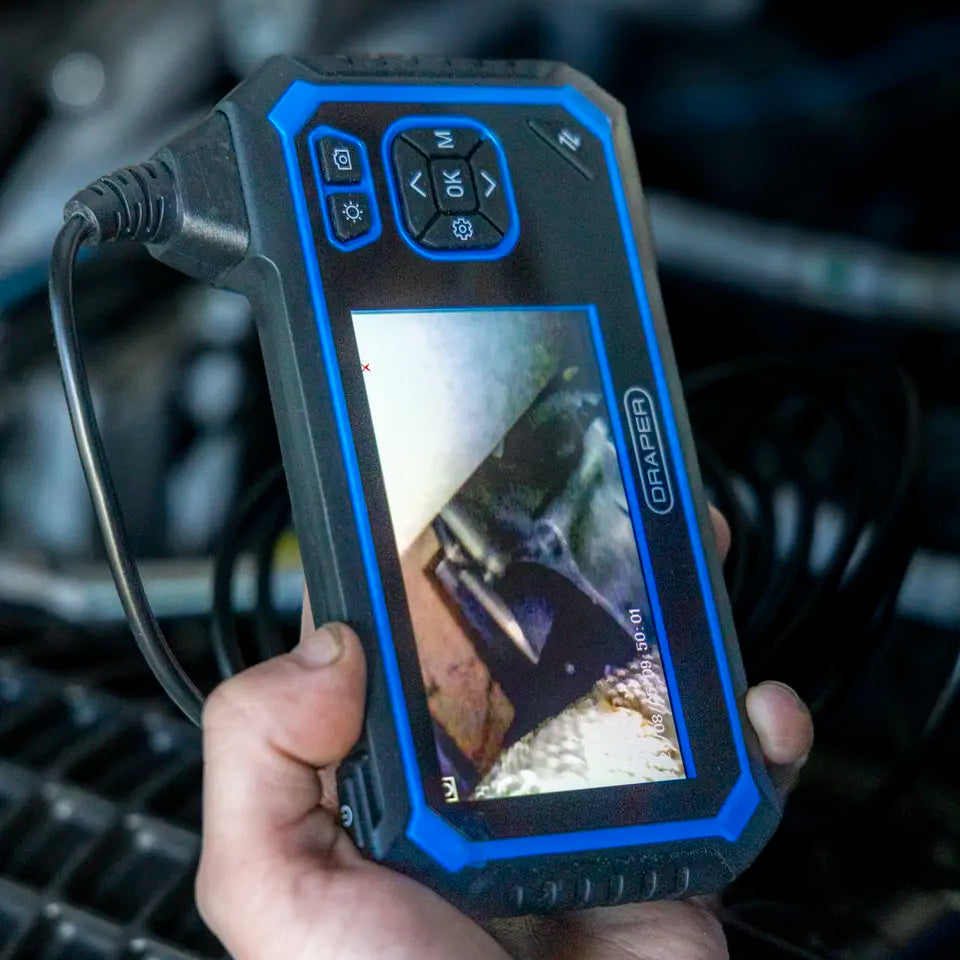 The Dual Lens Endoscope Inspection Camera in use