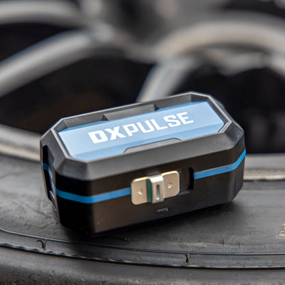 DXPULSE Noise Isolating Earbuds with Charging Case closed