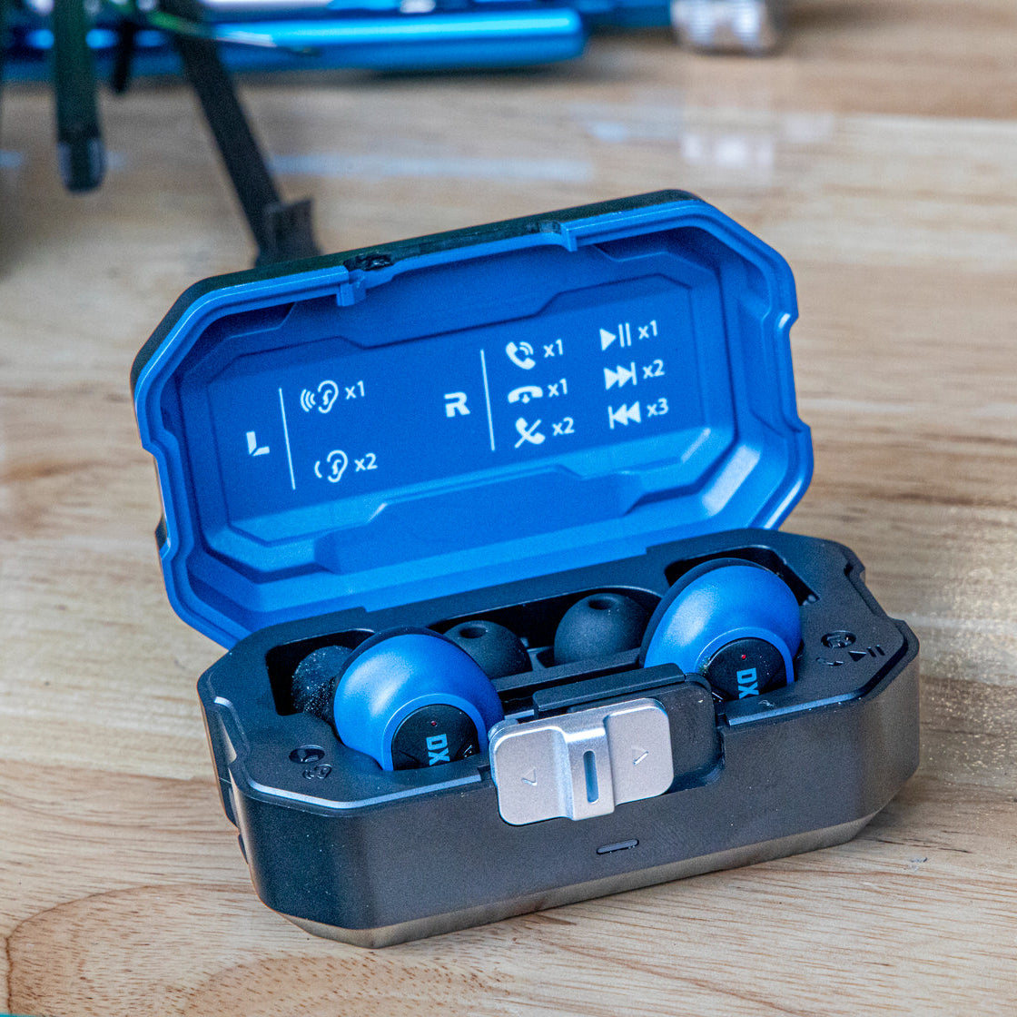 DXPULSE Noise Isolating Earbuds with Charging Case