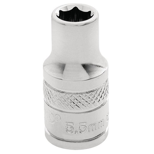 Draper Expert HI-TORQ® 6 Point Socket, 1/4" Sq. Dr., 5.5mm