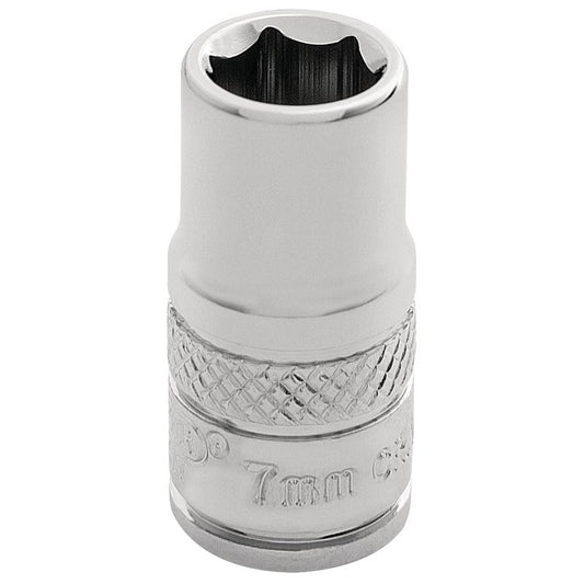 Draper Expert HI-TORQ® 6 Point Socket, 1/4" Sq. Dr., 7mm