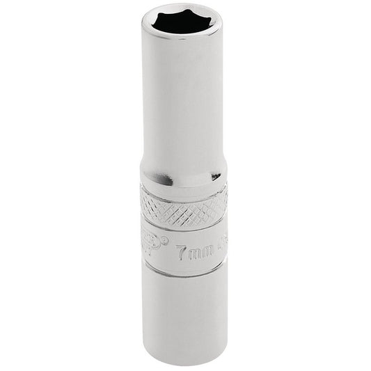 Draper Expert HI-TORQ® 6 Point Deep Socket, 1/4" Sq. Dr., 7mm