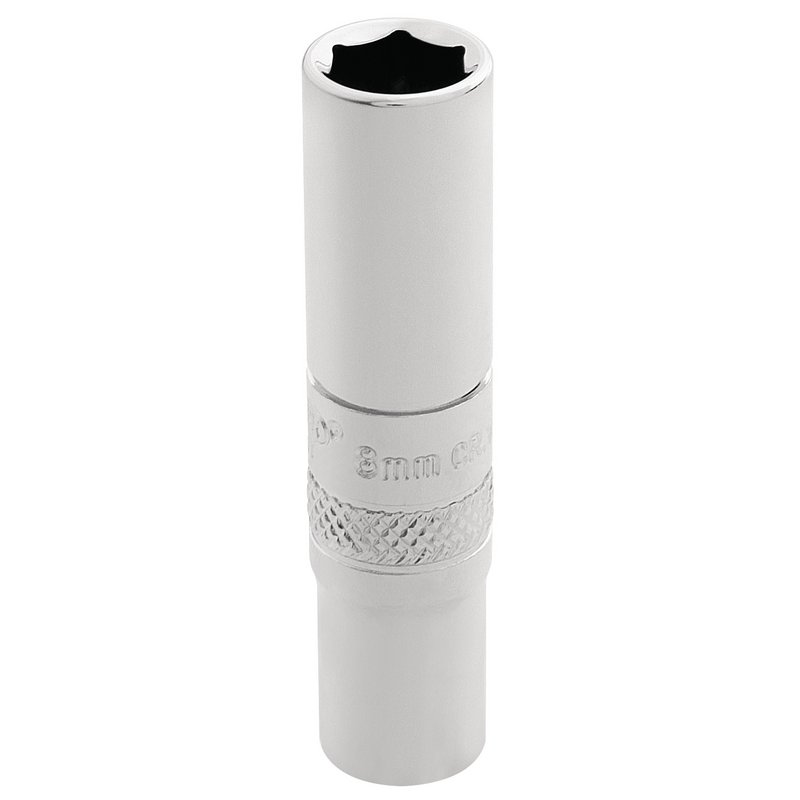 Draper Expert HI-TORQ® 6 Point Deep Socket, 1/4" Sq. Dr., 8mm