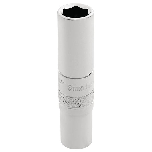 Draper Expert HI-TORQ® 6 Point Deep Socket, 1/4" Sq. Dr., 8mm