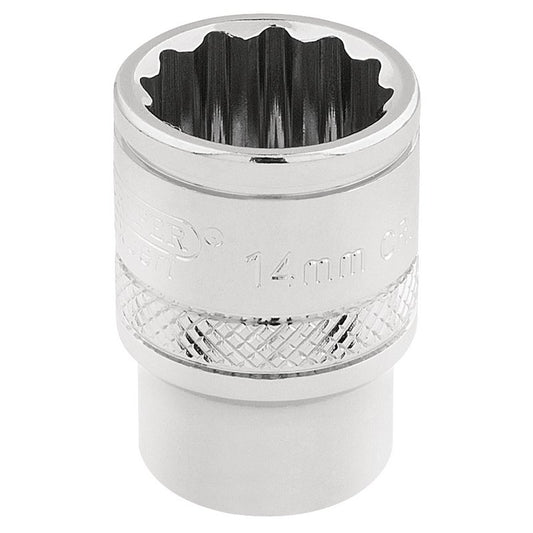 Draper Expert HI-TORQ® 12 Point Socket, 3/8" Sq. Dr., 14mm