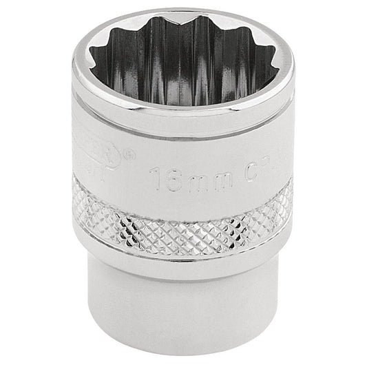 Draper Expert HI-TORQ® 12 Point Socket, 3/8" Sq. Dr., 16mm