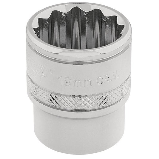 Draper Expert HI-TORQ® 12 Point Socket, 3/8" Sq. Dr., 19mm