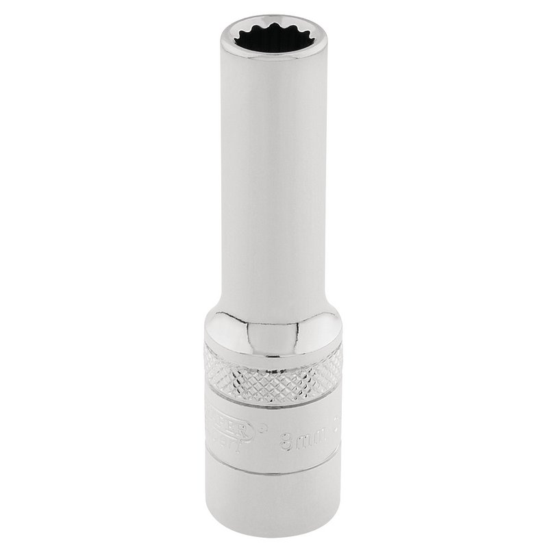 Draper Expert HI-TORQ® 12 Point Deep Socket, 3/8" Sq. Dr., 8mm