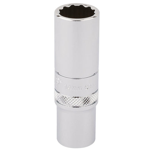 Draper Expert HI-TORQ® 12 Point Deep Socket, 3/8" Sq. Dr., 14mm