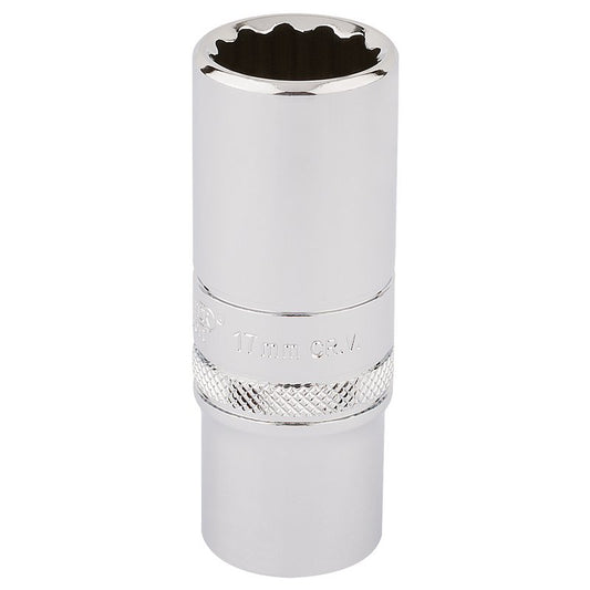 Draper Expert HI-TORQ® 12 Point Deep Socket, 3/8" Sq. Dr., 17mm