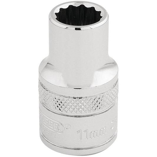 Draper Expert HI-TORQ® 12 Point Socket, 1/2" Sq. Dr., 11mm