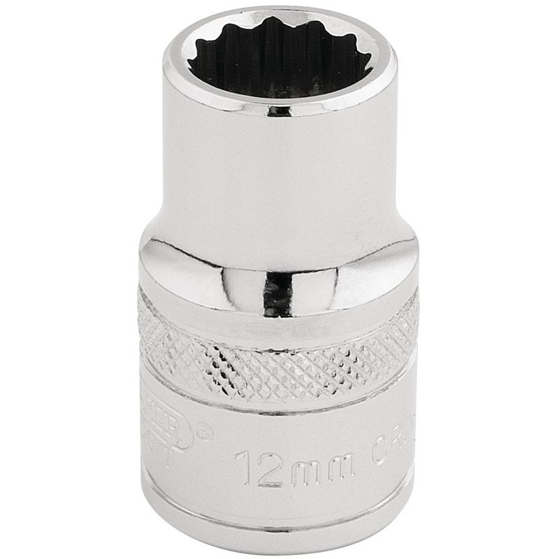 Draper Expert HI-TORQ® 12 Point Socket, 1/2" Sq. Dr., 12mm