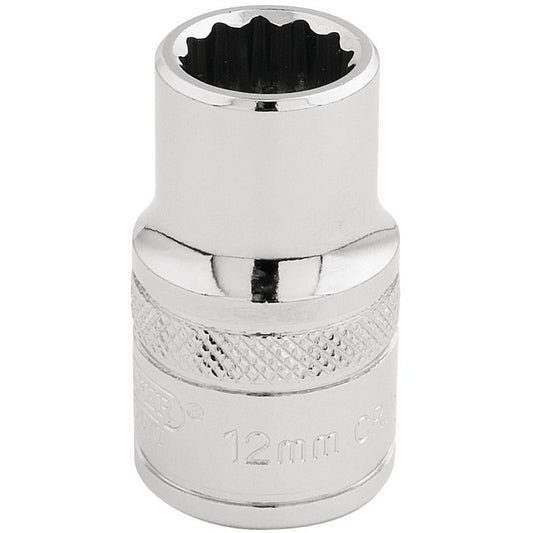 Draper Expert HI-TORQ® 12 Point Socket, 1/2" Sq. Dr., 12mm