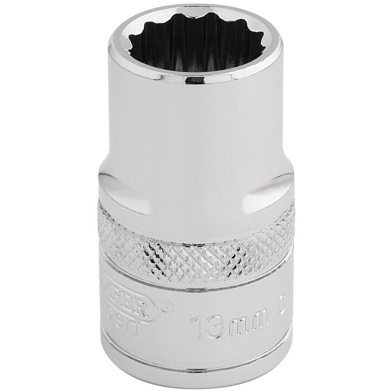 Draper Expert HI-TORQ® 12 Point Socket, 1/2" Sq. Dr., 13mm