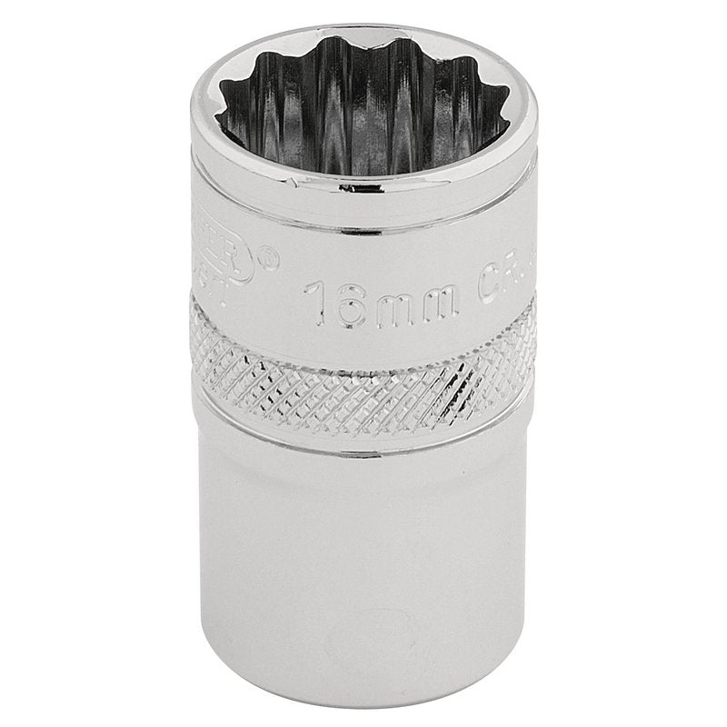 Draper Expert HI-TORQ® 12 Point Socket, 1/2" Sq. Dr., 16mm
