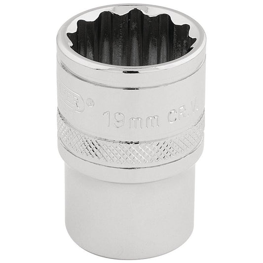 Draper Expert HI-TORQ® 12 Point Socket, 1/2" Sq. Dr., 19mm