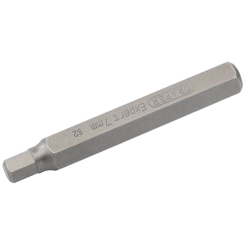Draper Expert Hexagonal 10mm Insert Bit for Mechanics Bit Sets, 7mm x 75mm