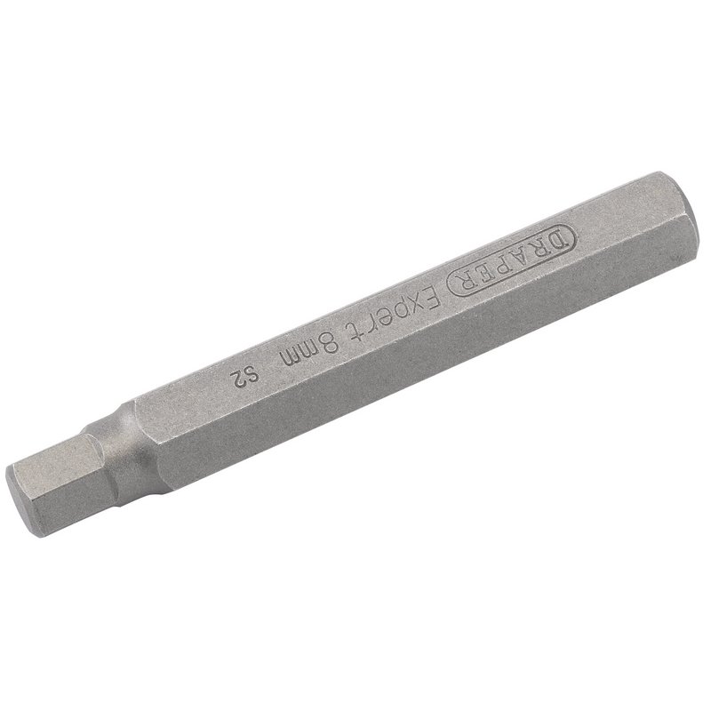Draper Expert Hexagonal 10mm Insert Bit for Mechanics Bit Sets. 8mm x 75mm for 21932, 33614 and 59985