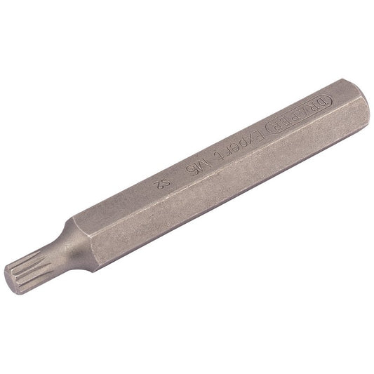 Draper Expert Spline 10mm Insert Bit for Mechanics Bit Sets, M6 x 75mm