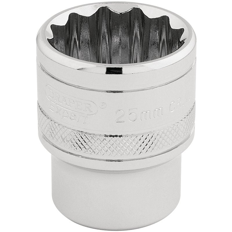 Draper Expert HI-TORQ® 12 Point Socket, 1/2" Sq. Dr., 25mm