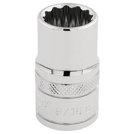Draper Expert HI-TORQ® 12 Point Socket, 1/2" Sq. Dr., 9/16"