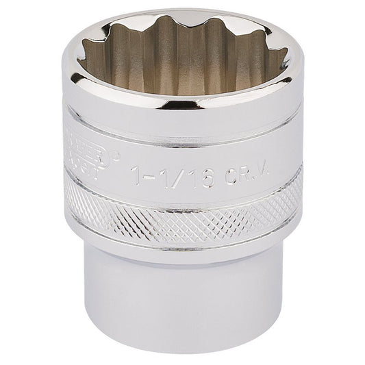 Draper Expert HI-TORQ® 12 Point Socket, 1/2" Sq. Dr., 1 1/16"