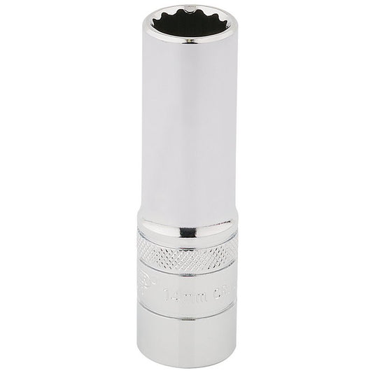 Draper Expert HI-TORQ® 12 Point Deep Socket, 1/2" Sq. Dr., 14mm