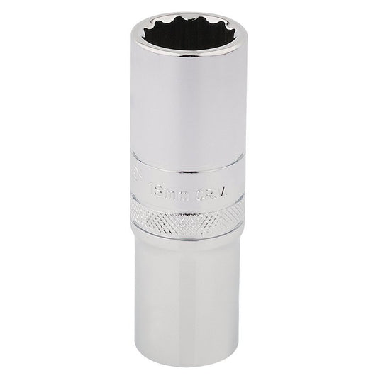 Draper Expert HI-TORQ® 12 Point Deep Socket, 1/2" Sq. Dr., 18mm