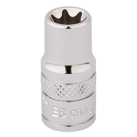 Draper Expert TX-STAR® Socket, 1/4" Sq. Dr., E8