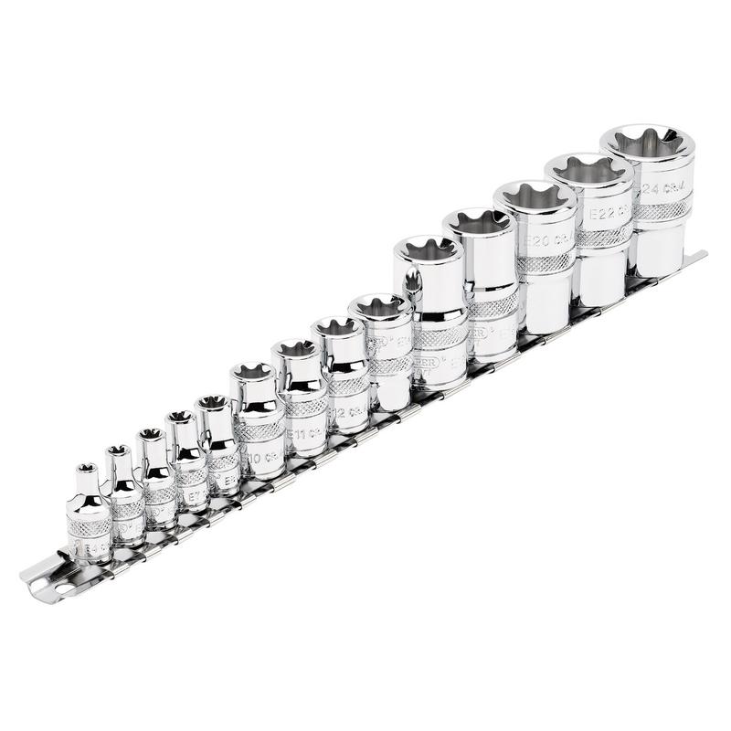 Draper Expert TX-STAR® Socket Set, 1/4", 3/8" & 1/2" Sq. Dr. (14 Piece)