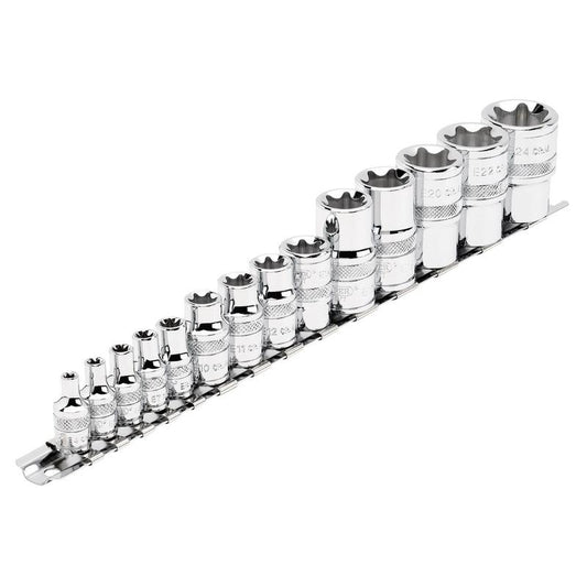 Draper Expert TX-STAR® Socket Set, 1/4", 3/8" & 1/2" Sq. Dr. (14 Piece)