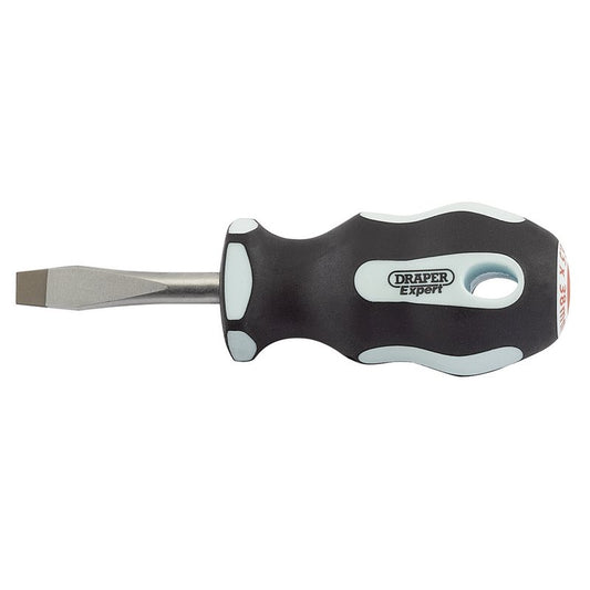 Draper Expert Plain Slot Soft Grip Screwdriver, 6.5 x 38mm