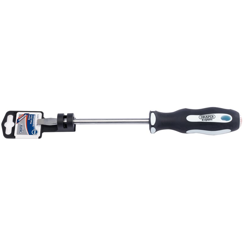 Draper Expert Plain Slot Soft Grip Screwdriver, 8 x 150mm