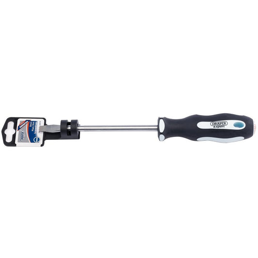 Draper Expert Plain Slot Soft Grip Screwdriver, 8 x 150mm